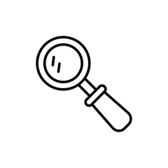 Magnifying glass outline icons, minimalist vector illustration ,simple transparent graphic element .Isolated on white background