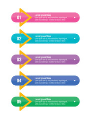 stick and triangle infographic template. five steps information template. business infographic template