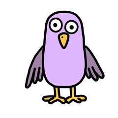 bird cartoon isolated