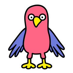 bird cartoon isolated