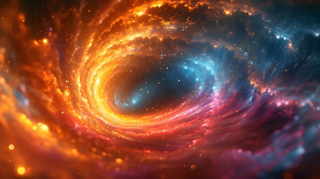 Colorful Abstract of a Black Hole