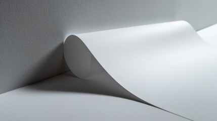 the concept of blank paper, featuring a pristine sheet against a clean and minimalist background