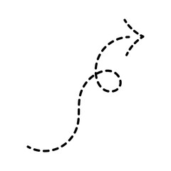 Naklejka premium Dotted Line Arrow