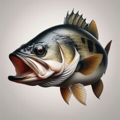 fresh fish on a white background
 - obrazy, fototapety, plakaty