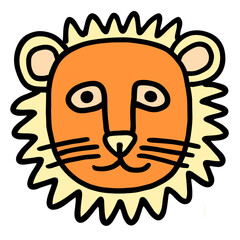 lion cartoon isolated on white
