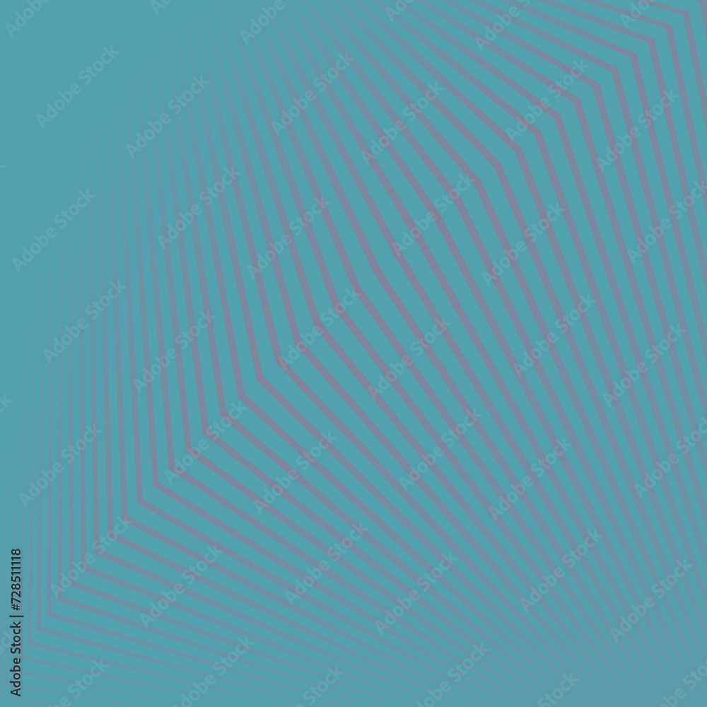 Poster Abstract 3d rendering digital illustration with a blue background and a pattern of pink stripes