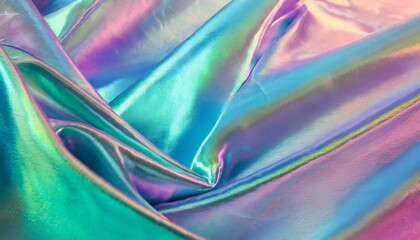 abstract holographic background in 80s 90s style modern pastel green blue mint pink turquoise metallic psychedelic holographic foil texture vaporwave psychedelic retro futurism syberpunk