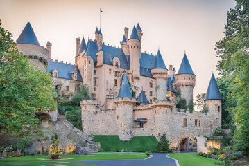 Fototapeta na wymiar Scenic large retro European castle