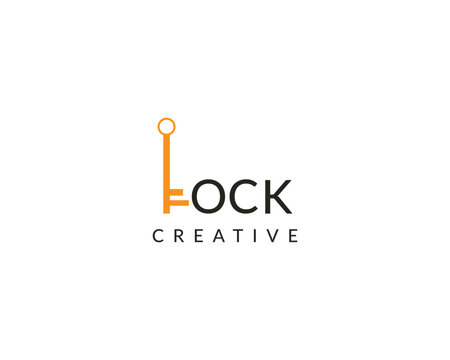 Simple clock Latter  logo design .