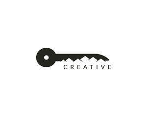 LOCK Negative spaces Creative logo