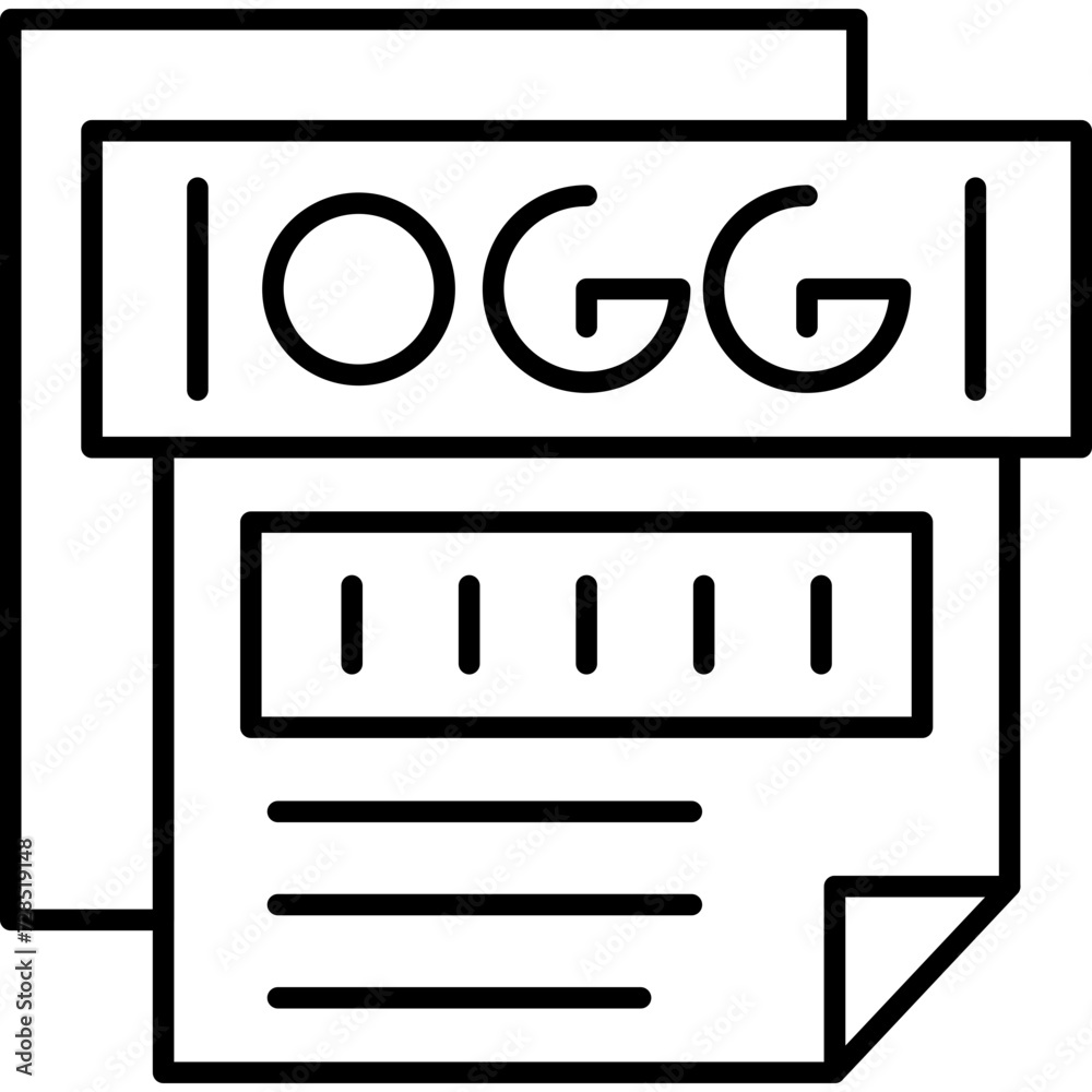 Wall mural ogg icon