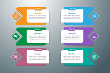 Modern business report vector infographic design with icon.