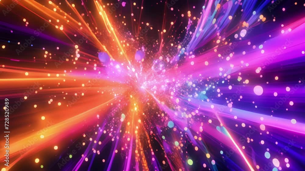 Wall mural an electrifying display of digital fireworks creates a breathtaking visual spectacle as vibrant burs