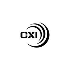  CXI logo. CXI set , C X I design. White CXI letter. CXI, C X I letter logo design. Initial letter CXI letter logo set, linked circle uppercase monogram logo. C X I letter logo vector design.