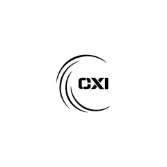  CXI logo. CXI set , C X I design. White CXI letter. CXI, C X I letter logo design. Initial letter CXI letter logo set, linked circle uppercase monogram logo. C X I letter logo vector design.
