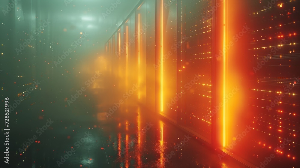 Poster An AI rendering of a computer data center