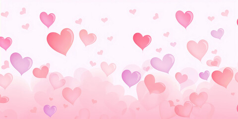 a doodle drawing of hearts cartoon simple, top page space