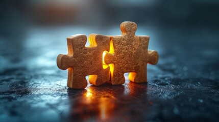 A jigsaw game symbol represents a business strategy, success solution and joining us. The idea is metaphorical. Think creatively, connect, challenge and join us.