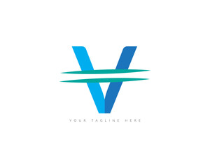 Creative V Latter Logo Design