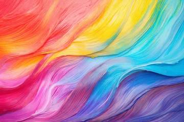 Foto op Canvas abstract colorful oil painted background, multicolored background, rainbow colored waves © Anastasia YU