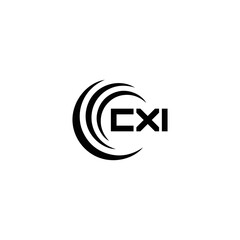  CXI logo. CXI set , C X I design. White CXI letter. CXI, C X I letter logo design. Initial letter CXI letter logo set, linked circle uppercase monogram logo. C X I letter logo vector design.