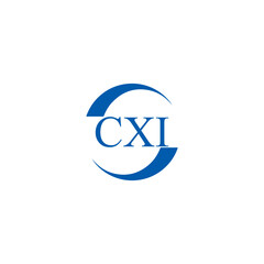  CXI logo. CXI set , C X I design. White CXI letter. CXI, C X I letter logo design. Initial letter CXI letter logo set, linked circle uppercase monogram logo. C X I letter logo vector design.