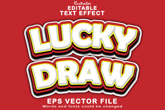 Editable lucky draw text effect