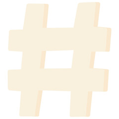 White hashtag illustration 
