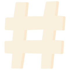 Obraz premium White hashtag illustration 