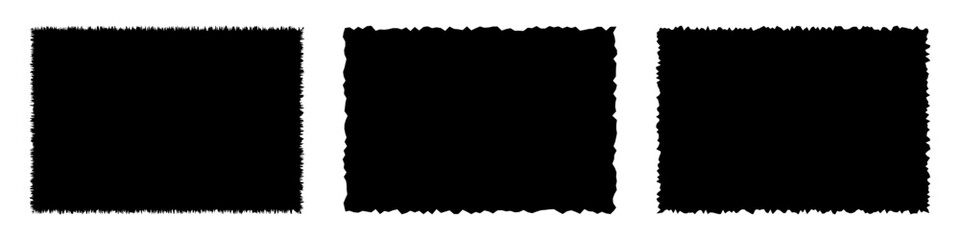 Obraz premium Set of jagged rectangle vector illustration