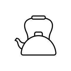 Teapot outline icons, minimalist vector illustration ,simple transparent graphic element .Isolated on white background