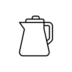 Teapot outline icons, minimalist vector illustration ,simple transparent graphic element .Isolated on white background
