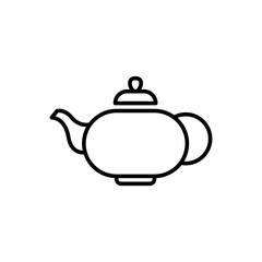 Teapot outline icons, minimalist vector illustration ,simple transparent graphic element .Isolated on white background