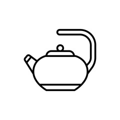Teapot outline icons, minimalist vector illustration ,simple transparent graphic element .Isolated on white background
