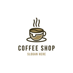 Coffee shop logo design concept idea
