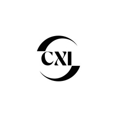  CXI logo. CXI set , C X I design. White CXI letter. CXI, C X I letter logo design. Initial letter CXI letter logo set, linked circle uppercase monogram logo. C X I letter logo vector design.