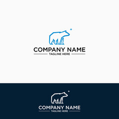 Bear logo vector illustration  emblem icon design