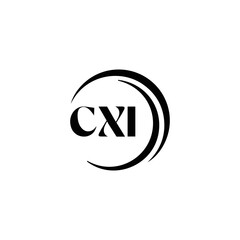  CXI logo. CXI set , C X I design. White CXI letter. CXI, C X I letter logo design. Initial letter CXI letter logo set, linked circle uppercase monogram logo. C X I letter logo vector design.