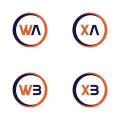 Foto op Canvas WAA,XA, WB,XB  Letter Logo Bundle Monogram set . icon, letter, vector, technology, business, art, symbol, set design . © Creative