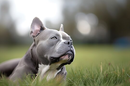 cute spaniel puppy pictures American Bully dog wallpapers, in the style of dark silver and sky-blue, hector guimard