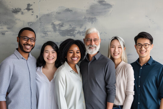 Portraits of people of different ethnicities and age groups