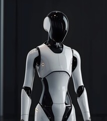 Human like robot with shining parts