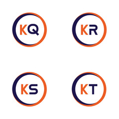 KQ,KRR,KS,KT   Letter Logo Bundle Monogram set . icon, letter, vector, technology, business, art, symbol, set design .