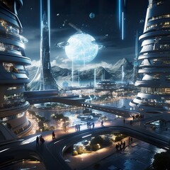 view of the city in the future