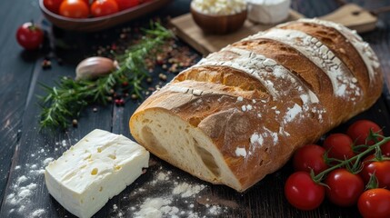 Fototapeta na wymiar Whole wheat bread. Generative AI