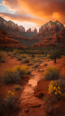 Stunning photo shot in Sedona, Arizona, visualized from a real source.