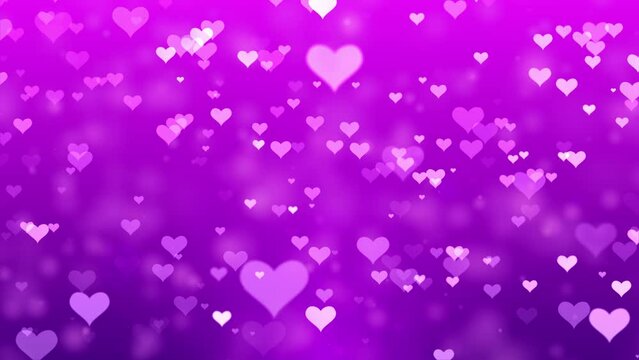 Beautiful and romantic Western Valentine's Day red hearts falling on the stage background