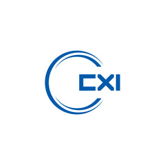  CXI logo. CXI set , C X I design. White CXI letter. CXI, C X I letter logo design. Initial letter CXI letter logo set, linked circle uppercase monogram logo. C X I letter logo vector design.