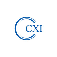  CXI logo. CXI set , C X I design. White CXI letter. CXI, C X I letter logo design. Initial letter CXI letter logo set, linked circle uppercase monogram logo. C X I letter logo vector design.