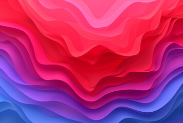 Abstract colorful wavy background in shades of pink, red, and blue.